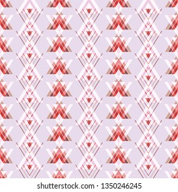 Vector illustration of blended triangles in geometric layout. Seamless repeat pattern for gift wrap, textile, fabric, scrapbooking and fashion.