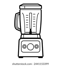 Vector illustration of a blender outline icon, ideal for cooking projects.