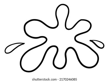 VECTOR ILLUSTRATION OF A BLOB ISOLATED ON A WHITE BACKGROUND. DOODLE DRAWING BY HAND