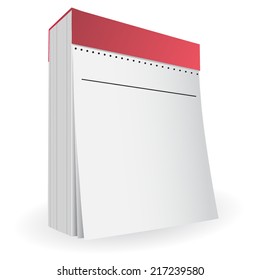 Vector illustration with block calendar