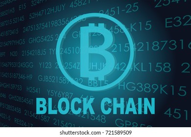 Vector illustration of the block chain sign. Global business network block chain.