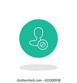 Vector illustration of block user icon