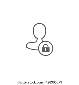 Vector Illustration Of Block User Icon