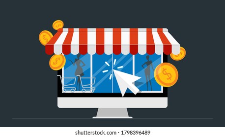 Vector illustration for blog or social networks "Internet Marketing"