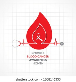 Vector Illustration Of Blood Cancer Awareness Month Observed In September