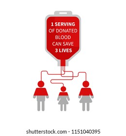 Vector Illustration of Blood Donation.