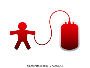 Vector illustration of blood donation logo