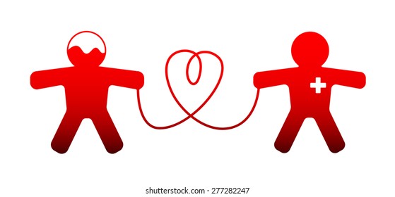 Vector illustration of blood donation logo