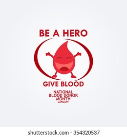 Vector Illustration of Blood Donation. Save Life and Be a Hero
