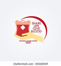 Vector Illustration of Blood Donation. Save Life and Be a Hero