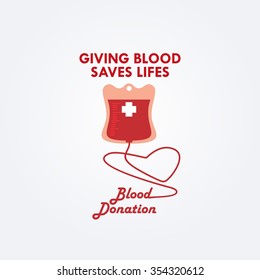 Vector Illustration of Blood Donation. Save Life and Be a Hero