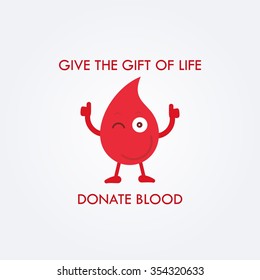 Vector Illustration of Blood Donation. Save Life and Be a Hero