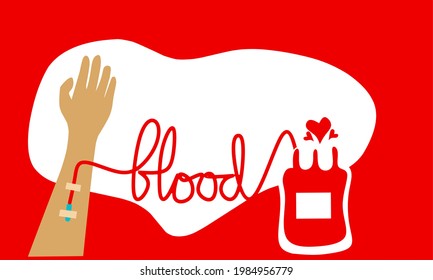 Vector illustration of blood donation suitable for blood donation day