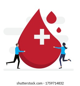 Vector illustration of blood donor concept design