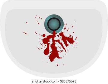 Vector illustration of a blood drain bathroom sink