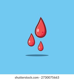 Vector Illustration of Blood Dripping Isolated. Medical Elements Vector Cartoon Illustration