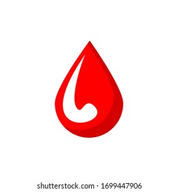 Ilustración vectorial de la gota de sangre