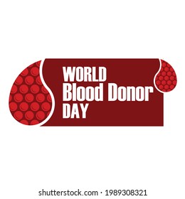 Vector Illustration of the blood drop for the World Blood Donor day