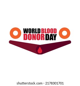 Ilustración vectorial de la gota de sangre para el Día Mundial de los Donantes