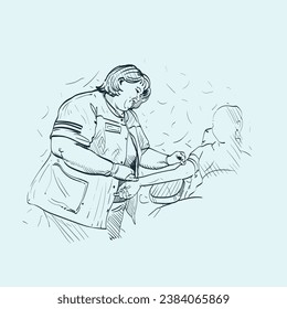 Vector illustration of a blood test in EPS10 format version