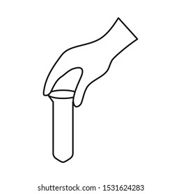 Vector illustration of blood and test icon. Graphic of blood and tube Stock vector illustration.