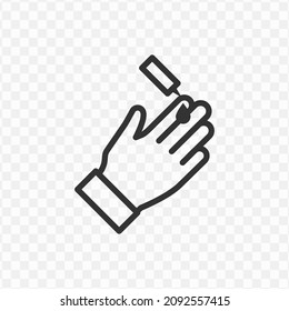 Vector illustration of blood test icon in dark color and transparent background(png).