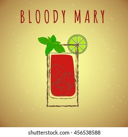 vector illustration of a bloody Mary cocktail