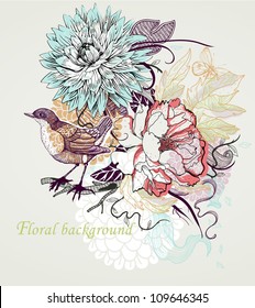 小鳥 花 のイラスト素材 画像 ベクター画像 Shutterstock