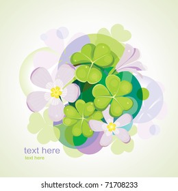 Vector illustration of blossoming clover.