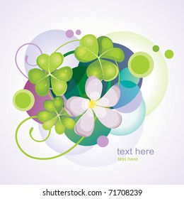 Vector illustration of blossoming clover.