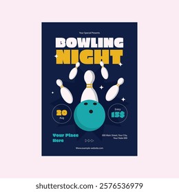 Vector illustration of blowing night flyer poster template design