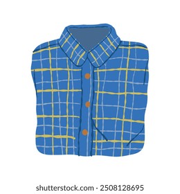 Ilustración vectorial de camisas de cuadros bluc