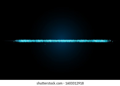 Vector illustration of blue abstract background with blurred magic neon light curved lines