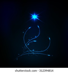 Vector illustration of blue abstract background