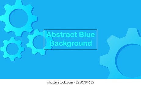 Vector illustration blue abstract background,Blue shape gear style abstract