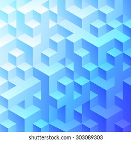 Vector illustration of blue abstract geometric background