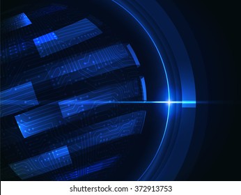 Vector illustration of blue abstract globe. Digital background(EPS10).