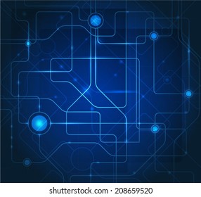Vector illustration blue abstract technology background
