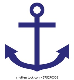 Vector Illustration of Blue Anchor Icon
