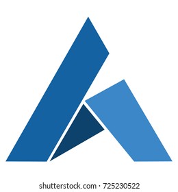 Vector illustration blue Ardor Cryptocurrency logo isolated on white background