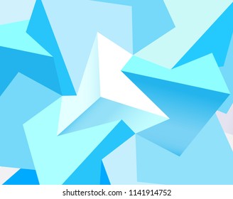 Vector Illustration. Blue background. Pieces of ice. 
