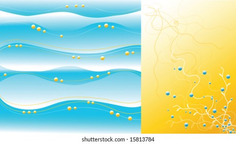 Vector illustration with blue background and white lines