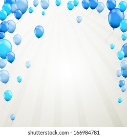 Vector illustration of blue balloons