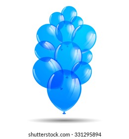 Vector Illustration of Blue Balloons