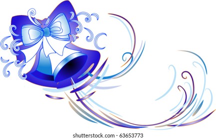 Vector illustration of blue bell