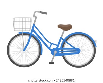 Ilustración vectorial de la bicicleta azul