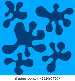 vector illustration blue blots on blue background
