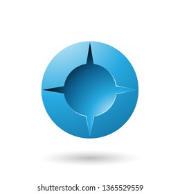 Vector Illustration of Blue and Bold Shaded Round Icon isolated on a white background