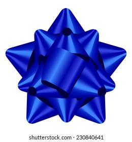 Vector Illustration Of Blue Bow