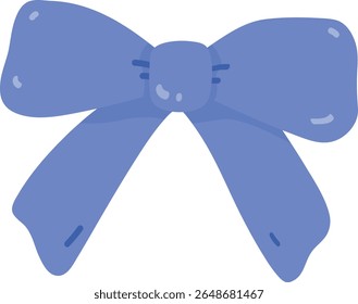 vector illustration of a blue bow